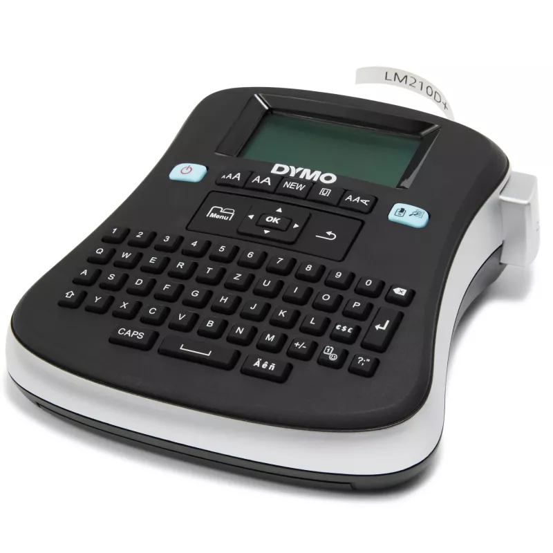 DYMO LabelManager ™ 210D QWERTZ Kitcase, QWERTZ, transferência térmica, 180 x 180 DPI, 12 mm/s, preto, cinzento