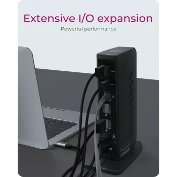ICY BOX IB-DK2252AC com fios USB 3.2 Gen 1 (3.1 Gen 1) Type-C preto