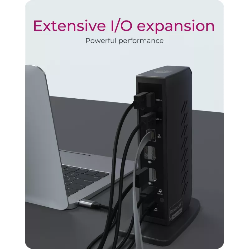 ICY BOX IB-DK2252AC com fios USB 3.2 Gen 1 (3.1 Gen 1) Type-C preto