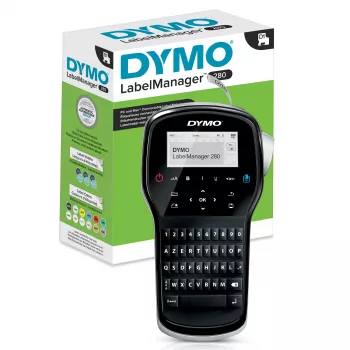 DYMO LabelManager ™ 280 AZERTY, AZERTY, D1, transferência térmica, 180 x 180 DPI, 15 mm/s, preto, prateado