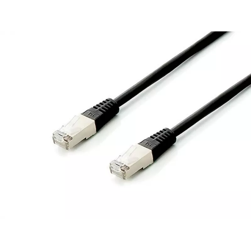 Cabo de rede Equip Cat.6A Platinum S/FTP, preto, 5,0 m, 5 unid./conjunto