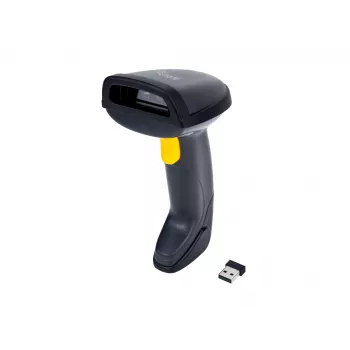 Leitor de códigos de barras 2D dual-mode sem fios Equip 2,4GHz + Bluetooth, com suporte