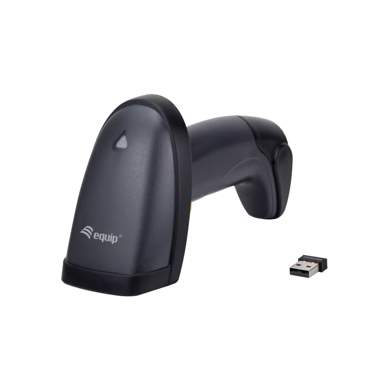 Leitor de códigos de barras 2D dual-mode sem fios Equip 2,4GHz + Bluetooth, com suporte