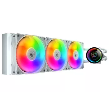 Refrigeração líquida para CPU COUGAR, Poseidon Elite 360, ARGB, branco, refrigeração líquida all-in-one, 12 cm, 500 rpm, 2200 rpm, branco
