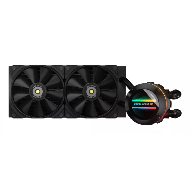 Refrigeração líquida para CPU COUGAR Poseidon-GT 240, ARGB, preto, refrigeração líquida all-in-one, 12 cm, preto