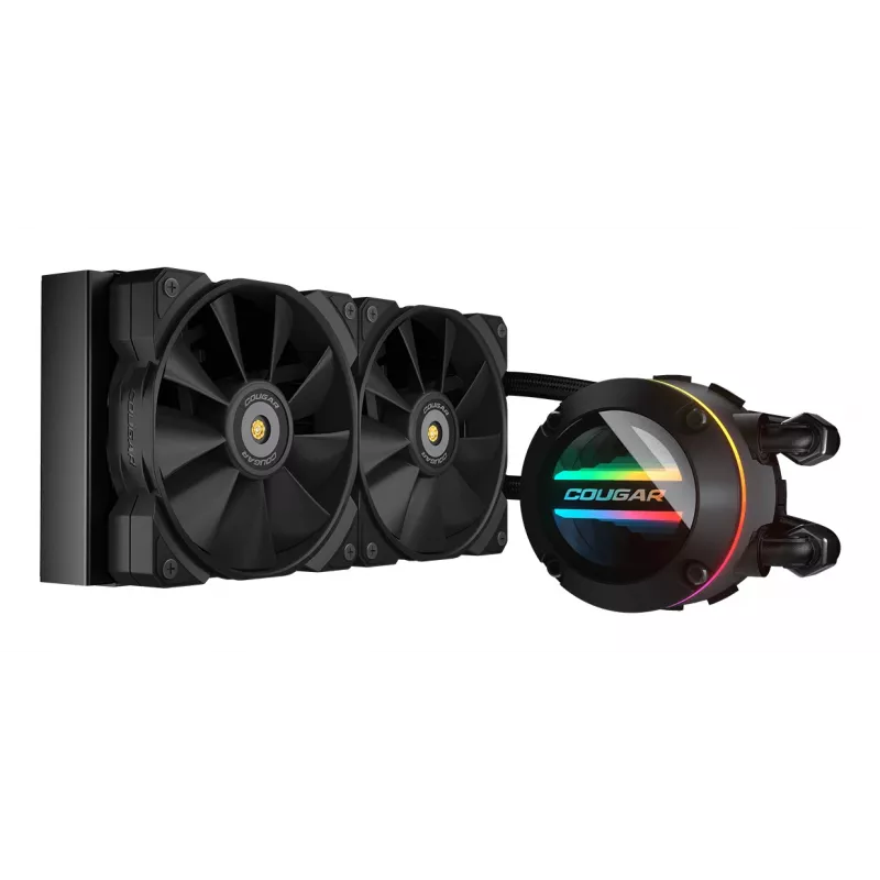 Refrigeração líquida para CPU COUGAR Poseidon-GT 240, ARGB, preto, refrigeração líquida all-in-one, 12 cm, preto