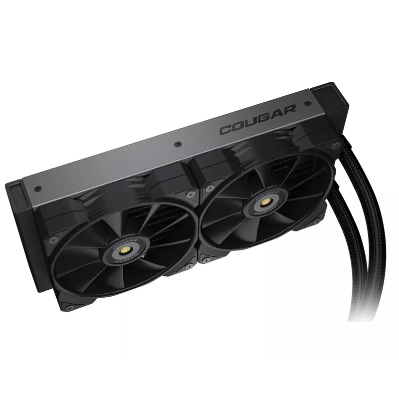 Refrigeração líquida para CPU COUGAR Poseidon-GT 240, ARGB, preto, refrigeração líquida all-in-one, 12 cm, preto