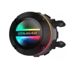 Refrigeração líquida para CPU COUGAR Poseidon-GT 240, ARGB, preto, refrigeração líquida all-in-one, 12 cm, preto