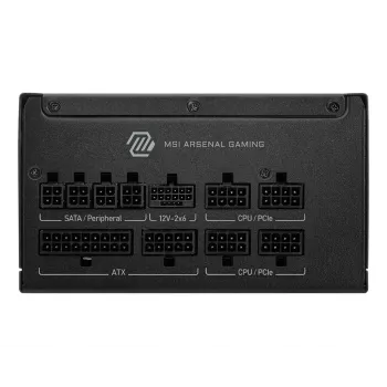 Fonte de alimentação MSI MAG A850GLS PCIE5 850 W 24 pinos ATX ATX preto
