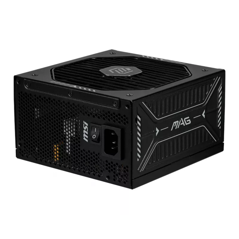 Fonte de alimentação MSI MAG A850GLS PCIE5 850 W 24 pinos ATX ATX preto