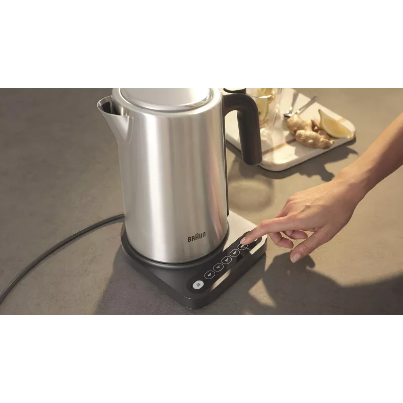 Chaleira elétrica Braun WK 5205 BK 1,7 l 2200 W preta, aço inoxidável