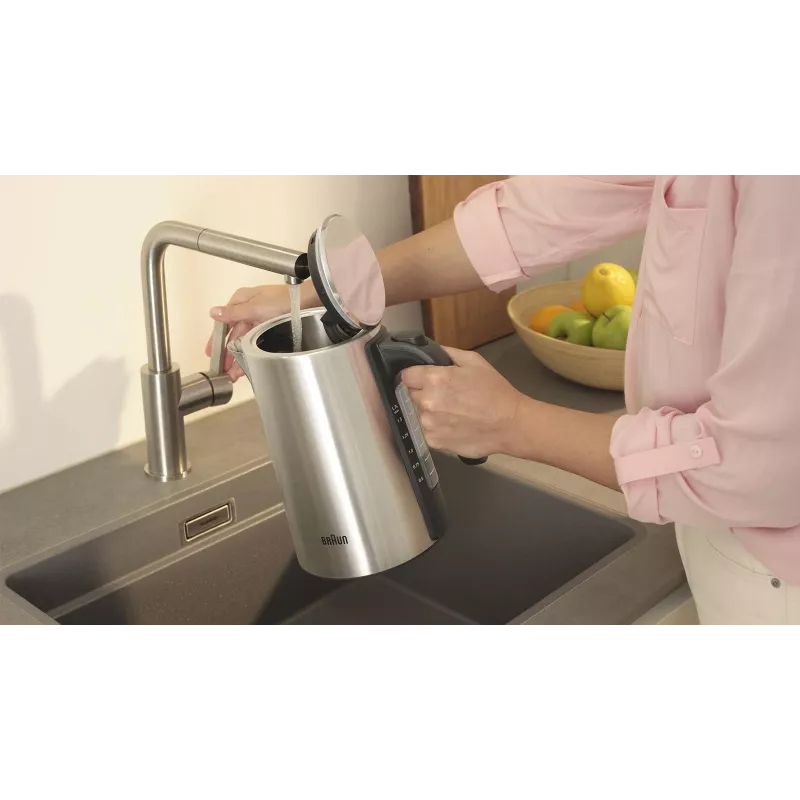 Chaleira elétrica Braun WK 5205 BK 1,7 l 2200 W preta, aço inoxidável