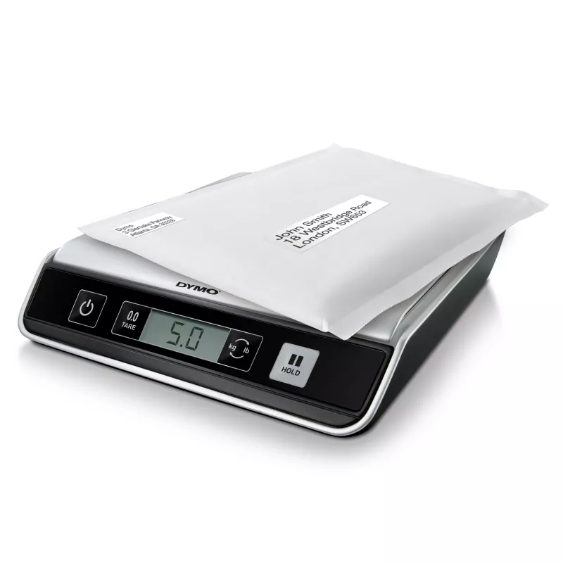 Balança digital de encomendas e envios DYMO M10 | capacidade até 10 kg | 20 cm x 20 cm