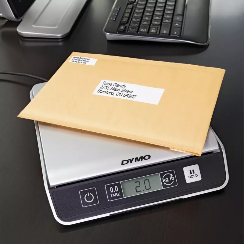 Balança digital de encomendas e envios DYMO M10 | capacidade até 10 kg | 20 cm x 20 cm