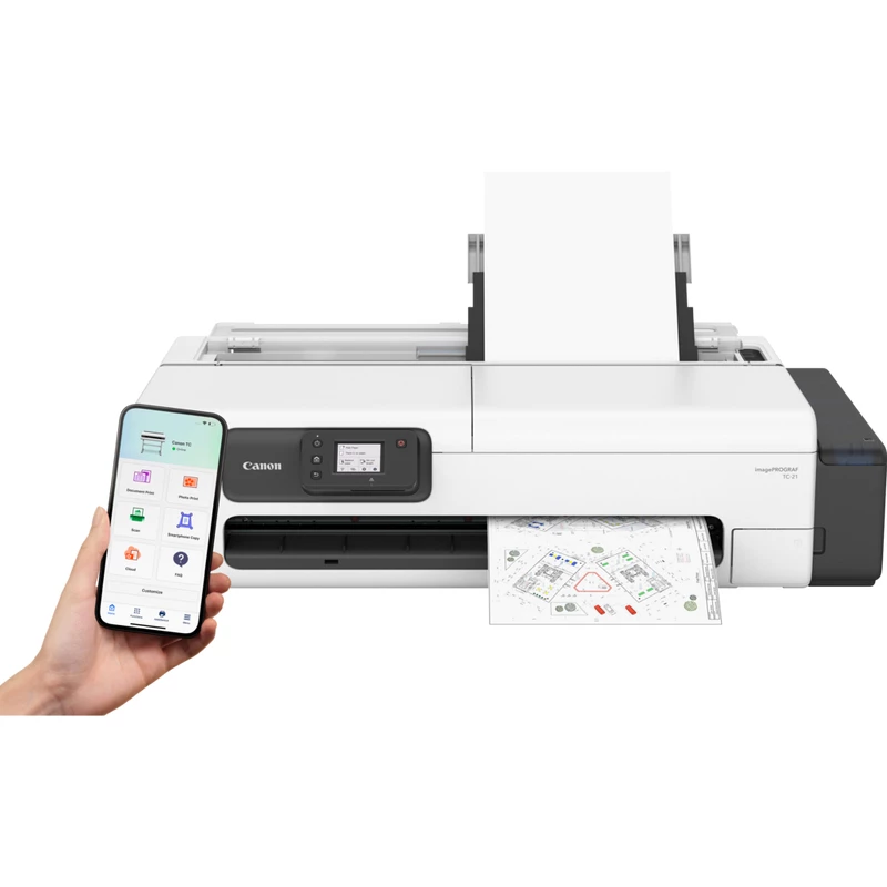 Canon imagePROGRAF TC-21 impressora de grande formato Wi-Fi jato de tinta cor 2400 x 1200 DPI A1 (594 x 841 mm) Ethernet LAN