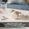 Sony WHCH520P.CE7, sem fios, 20 - 20000 Hz, chamadas/música, 147 g, headset, rosa