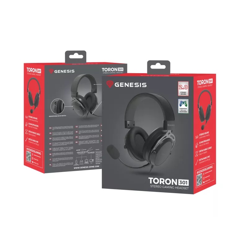 GENESIS Toron 301 headset com fios head-band gaming preto