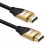 Qoltec 50354 cabo HDMI 2.1 Ultra High Speed, 1 m, 8K 60 Hz, 30AWG, dourado