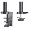 Manhattan suporte duplo de secretária para TV e monitores (mola a gás com movimento total), para ecrãs de 10 polegadas a 27 polegadas, montagem por aperto ou por bucha, compatibilidade VESA: 75x75 e 100x100 mm - verifique as dimensões dos quatro orifícios de fixação na parte traseira do ecrã para garantir que encaixa, máx. 8 kg (cada)