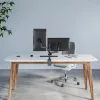 Manhattan suporte duplo de secretária para TV e monitores (mola a gás com movimento total), para ecrãs de 10 polegadas a 27 polegadas, montagem por aperto ou por bucha, compatibilidade VESA: 75x75 e 100x100 mm - verifique as dimensões dos quatro orifícios de fixação na parte traseira do ecrã para garantir que encaixa, máx. 8 kg (cada)