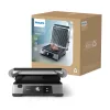 Philips 5000 series Grelhador de contacto, Alumínio, Retangular, Rotativo, 200 °C, Tampa dobrável, Tampa de fecho, 180°