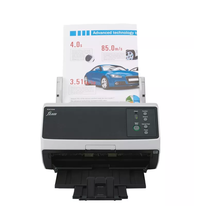 Ricoh FI-8150 ADF + Digitalizador com alimentador 600 x 600 DPI A4 Preto, Cinzento