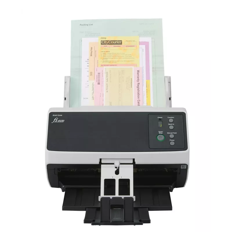 Ricoh FI-8150 ADF + Digitalizador com alimentador 600 x 600 DPI A4 Preto, Cinzento