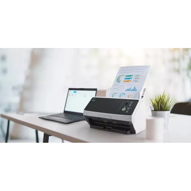 Ricoh FI-8150 ADF + Digitalizador com alimentador 600 x 600 DPI A4 Preto, Cinzento
