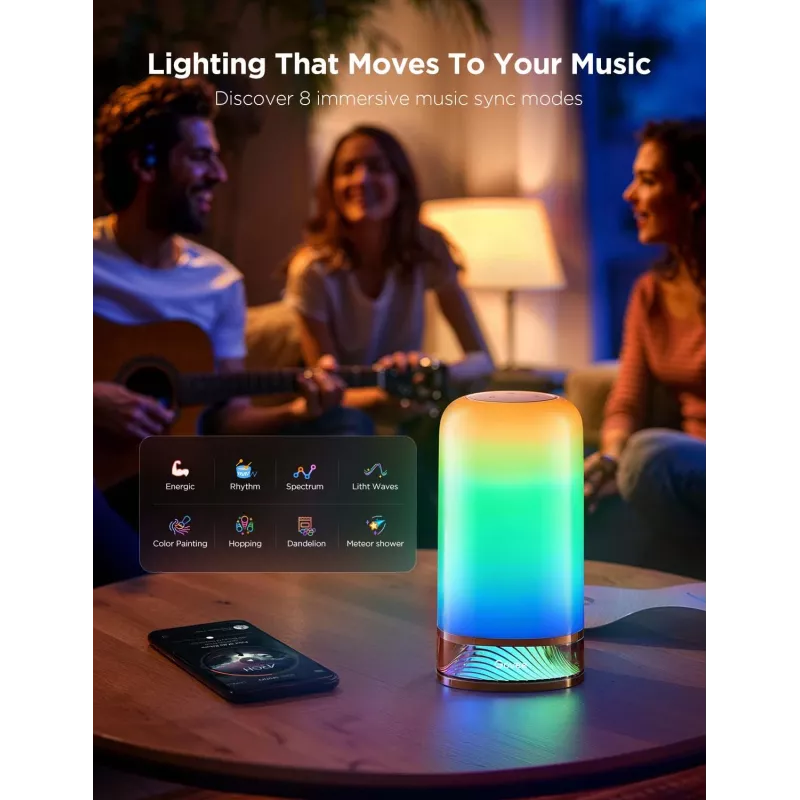 Govee H6022 Candeeiro de mesa inteligente Wi-Fi/Bluetooth