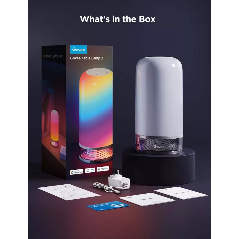 Govee H6022 Candeeiro de mesa inteligente Wi-Fi/Bluetooth