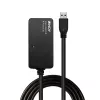 Lindy 43159 hub de extensão ativo Pro USB 3.0, 4 portas, USB 3.2 Gen 1 (5 Gbit/s), USB-A, 10 m, preto