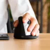 Rato ergonómico R-Go Tools R-Go HE Break com software de pausas, grande (tamanho de mão ≥ 185 mm), para canhotos, Bluetooth, preto