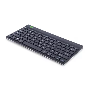 Teclado ergonómico R-Go Tools R-Go Compact Break, teclado compacto com software de pausas, QWERTY (US), Bluetooth, preto