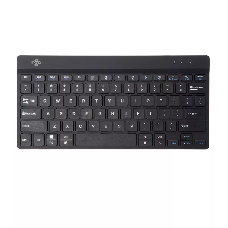 Teclado ergonómico R-Go Tools R-Go Compact Break, teclado compacto com software de pausas, QWERTY (US), Bluetooth, preto