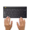 Teclado ergonómico R-Go Tools R-Go Compact Break, teclado compacto com software de pausas, QWERTY (US), Bluetooth, preto