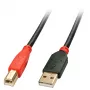 Cabo ativo USB 2.0 Lindy 10 m Type-A para B, 10 m, USB A, USB B, USB 2.0, macho/macho, preto, vermelho