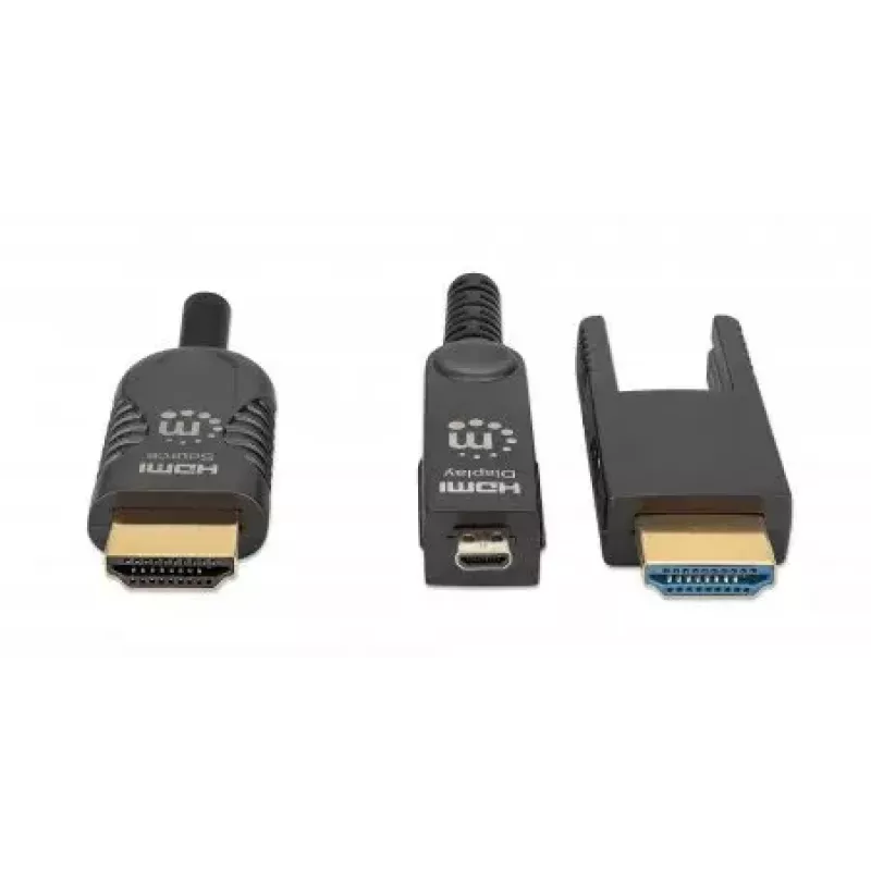 Cabo HDMI para Micro HDMI Manhattan 30m 4K@60Hz ativo banhado a ouro