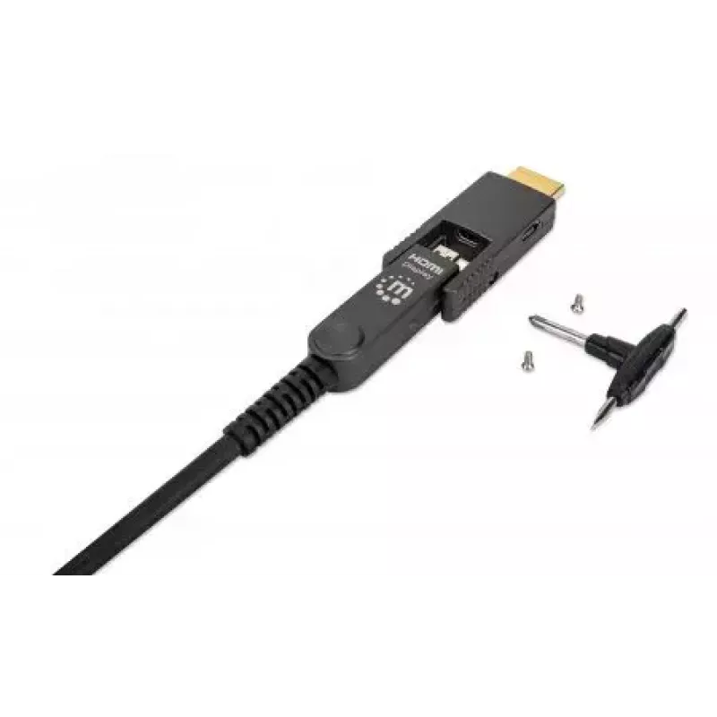 Cabo HDMI para Micro HDMI Manhattan 30m 4K@60Hz ativo banhado a ouro