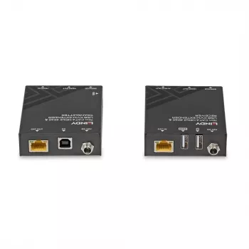 Extensor KVM Lindy 70m Cat.6 HDMI 4K60, USB e áudio