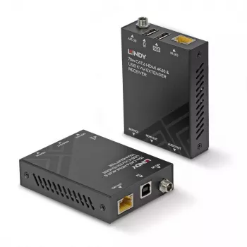 Extensor KVM Lindy 70m Cat.6 HDMI 4K60, USB e áudio