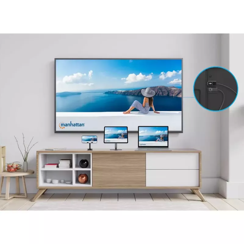 Transmissor e recetor AV Manhattan 208420 1920x1080 30m sem fios