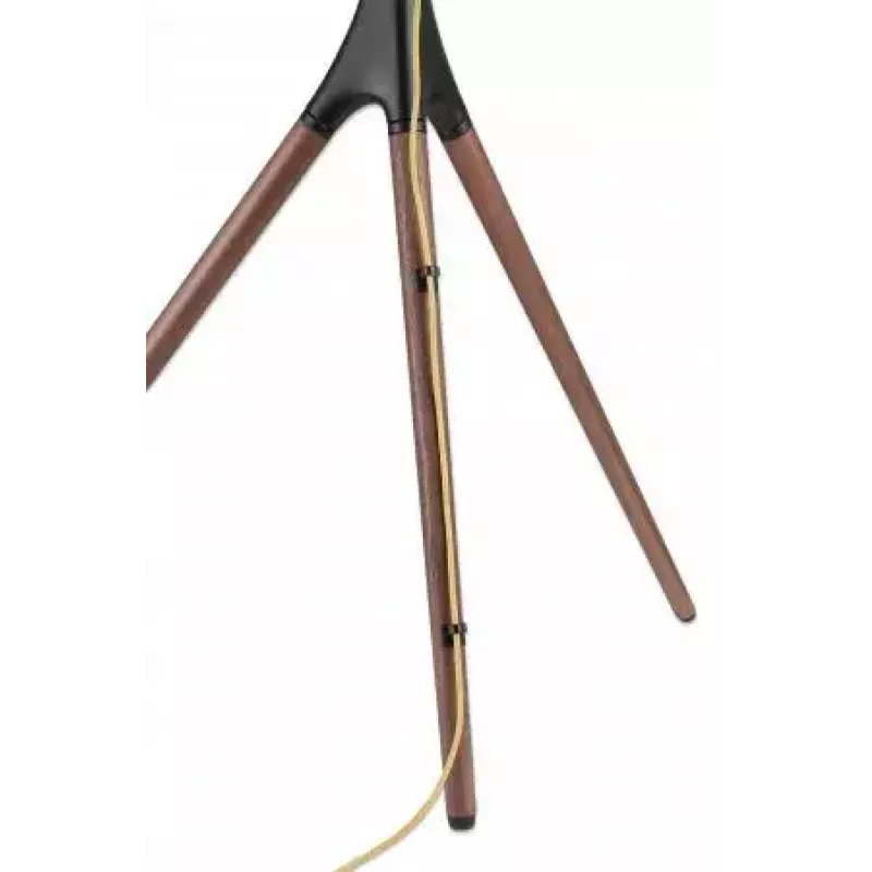 Manhattan 461795 suporte de TV móvel com pernas de tripé, portátil, 45–65 polegadas (114,3–165,1 cm), máx. 32 kg, alumínio/aço/nogueira, preto/castanho