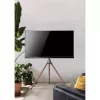 Manhattan 461795 suporte de TV móvel com pernas de tripé, portátil, 45–65 polegadas (114,3–165,1 cm), máx. 32 kg, alumínio/aço/nogueira, preto/castanho