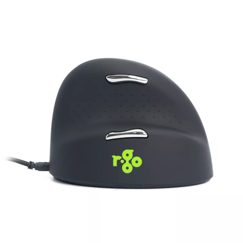 R-Go Tools Rato ergonómico R-Go HE Break com software de pausas, grande (tamanho de mão ≥ 185 mm), para destros, com fios, preto