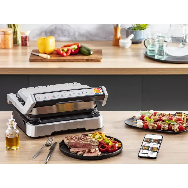 Grelhador de contacto Tefal OptiGrill 4in1 GC774D aço inoxidável 2100W