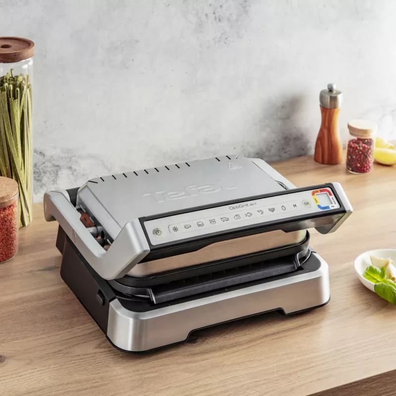 Grelhador de contacto Tefal OptiGrill 4in1 GC774D aço inoxidável 2100W