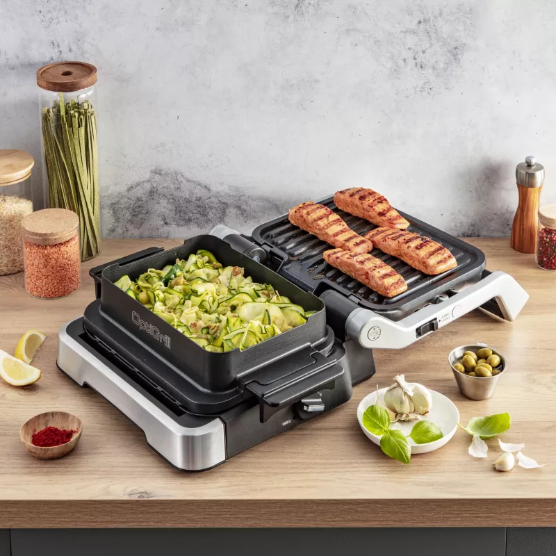 Grelhador de contacto Tefal OptiGrill 4in1 GC774D aço inoxidável 2100W