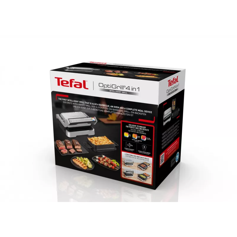 Grelhador de contacto Tefal OptiGrill 4in1 GC774D aço inoxidável 2100W