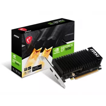 Placa gráfica MSI GeForce GT 1030 – 4 GB GDDR4, PCIe 3.0, 1430 MHz Boost, 64-Bit, refrigeração ativa