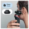 Máquina de barbear de lâminas Braun Series 6 61-R1200s SensoFlex SensoFoil preto vermelho